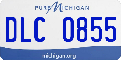 MI license plate DLC0855
