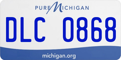 MI license plate DLC0868