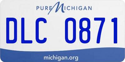 MI license plate DLC0871