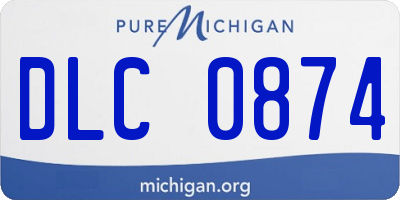 MI license plate DLC0874