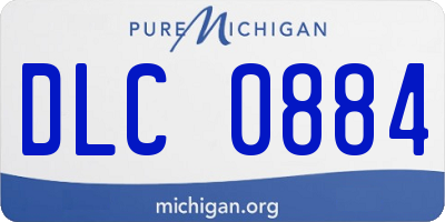 MI license plate DLC0884
