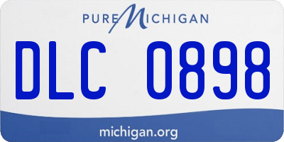 MI license plate DLC0898