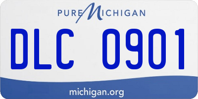 MI license plate DLC0901