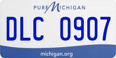 MI license plate DLC0907