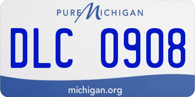 MI license plate DLC0908