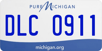 MI license plate DLC0911