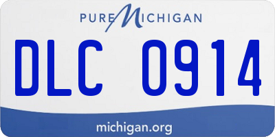 MI license plate DLC0914