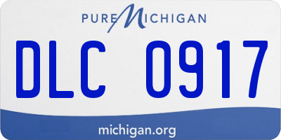 MI license plate DLC0917