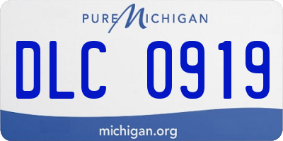 MI license plate DLC0919