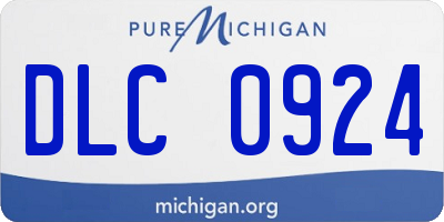 MI license plate DLC0924