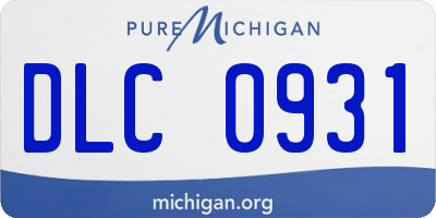 MI license plate DLC0931