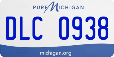 MI license plate DLC0938