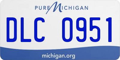 MI license plate DLC0951