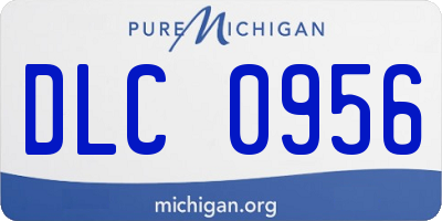 MI license plate DLC0956