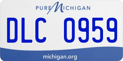 MI license plate DLC0959