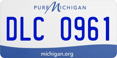 MI license plate DLC0961