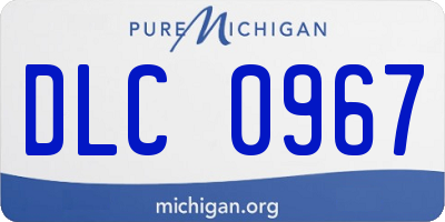 MI license plate DLC0967