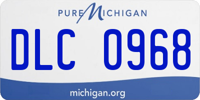 MI license plate DLC0968