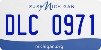 MI license plate DLC0971