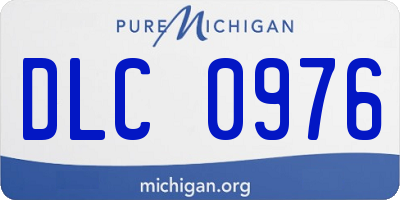 MI license plate DLC0976