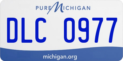 MI license plate DLC0977
