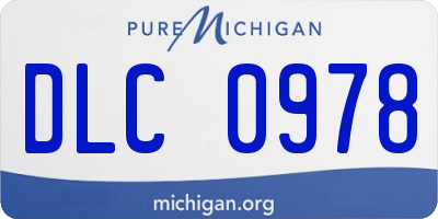 MI license plate DLC0978