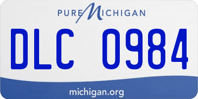 MI license plate DLC0984