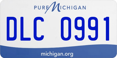 MI license plate DLC0991