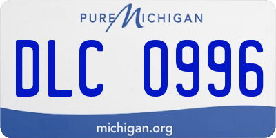 MI license plate DLC0996