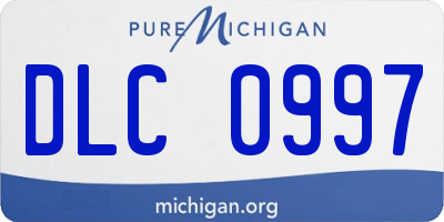 MI license plate DLC0997