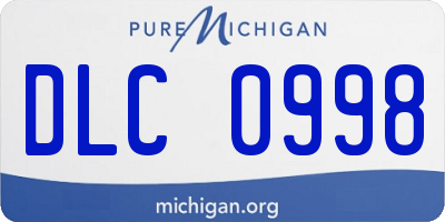 MI license plate DLC0998