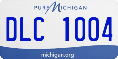 MI license plate DLC1004