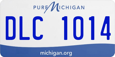 MI license plate DLC1014