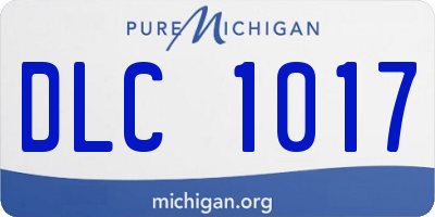 MI license plate DLC1017