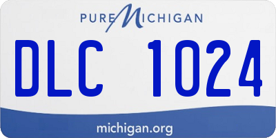 MI license plate DLC1024