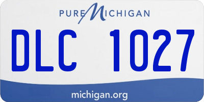 MI license plate DLC1027