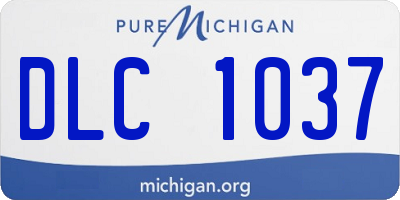 MI license plate DLC1037