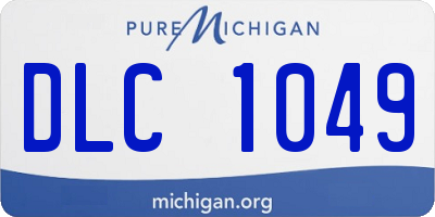 MI license plate DLC1049