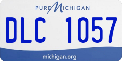 MI license plate DLC1057