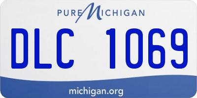 MI license plate DLC1069