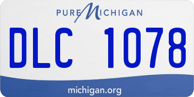 MI license plate DLC1078