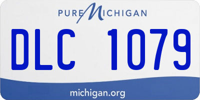 MI license plate DLC1079