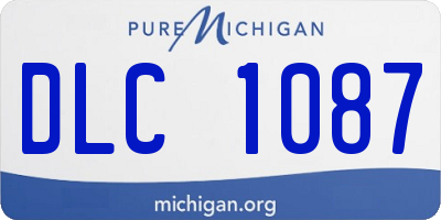 MI license plate DLC1087