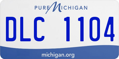 MI license plate DLC1104