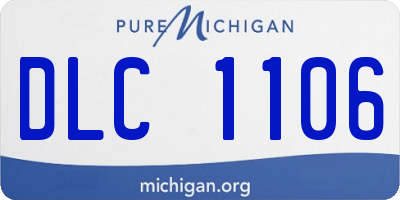 MI license plate DLC1106