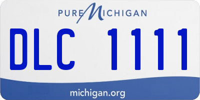 MI license plate DLC1111