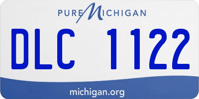 MI license plate DLC1122