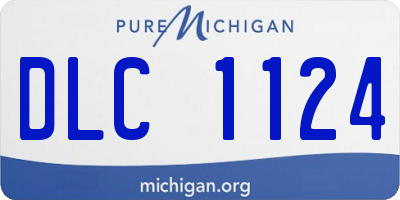 MI license plate DLC1124