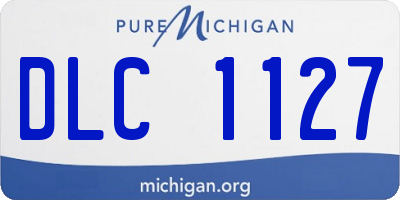 MI license plate DLC1127