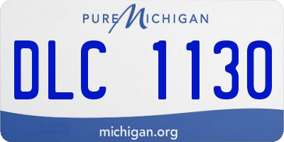 MI license plate DLC1130